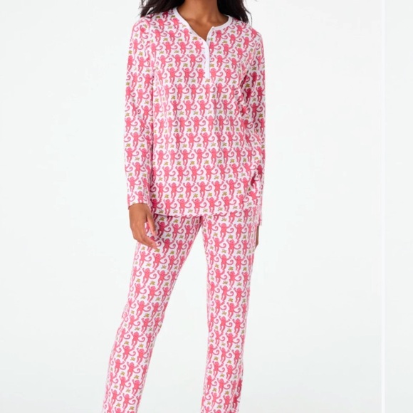 Roller Rabbit Other - Roller Rabbit Monkey Pajamas in Pink - Petite